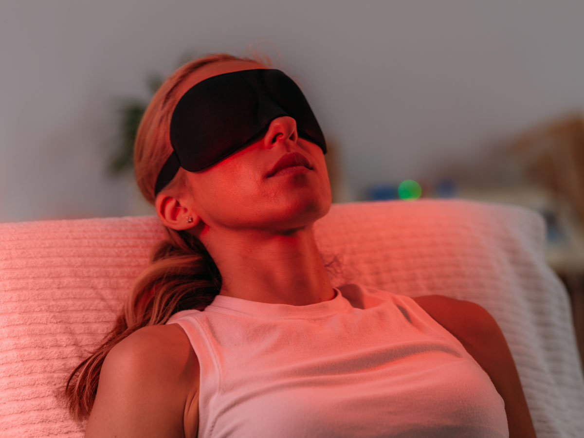 Girl with the Infrared red light source